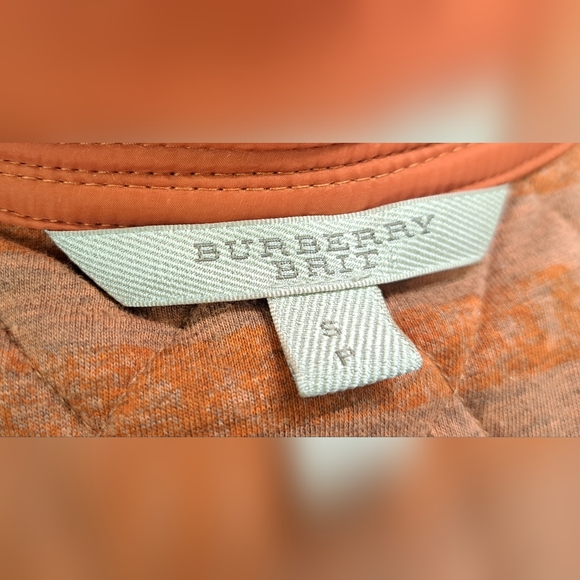 Burberry Women's Diamond Quilted Jacket with Hoodie Orange Sz Small - Picture 12 of 15